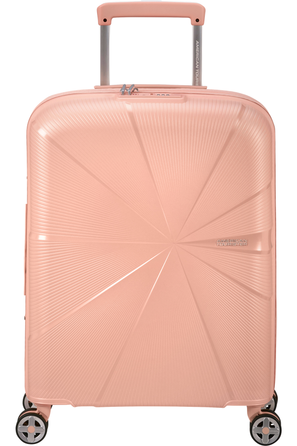 American Tourister StarVibe Spinner Expandable TSA 55cm  Metallic Peach